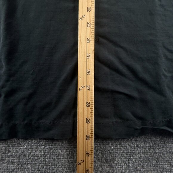 Quiksilver Short Sleeve 2XL Black Button Up Mens Solid Skate Pocket Shirt Spread - Picture 4 of 16